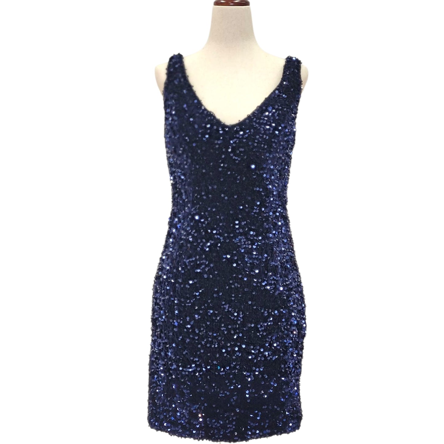 Women's Short Navy Blue Sequin Dress