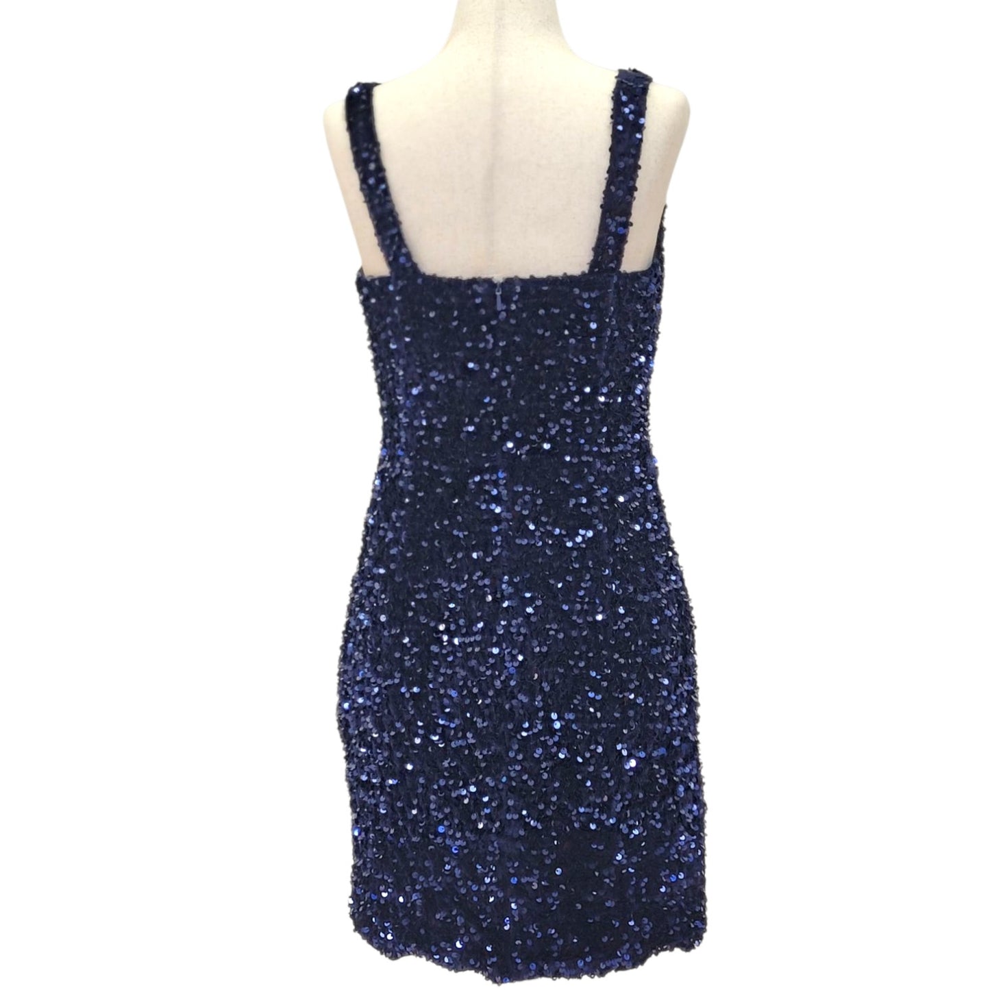Women's Short Navy Blue Sequin Dress