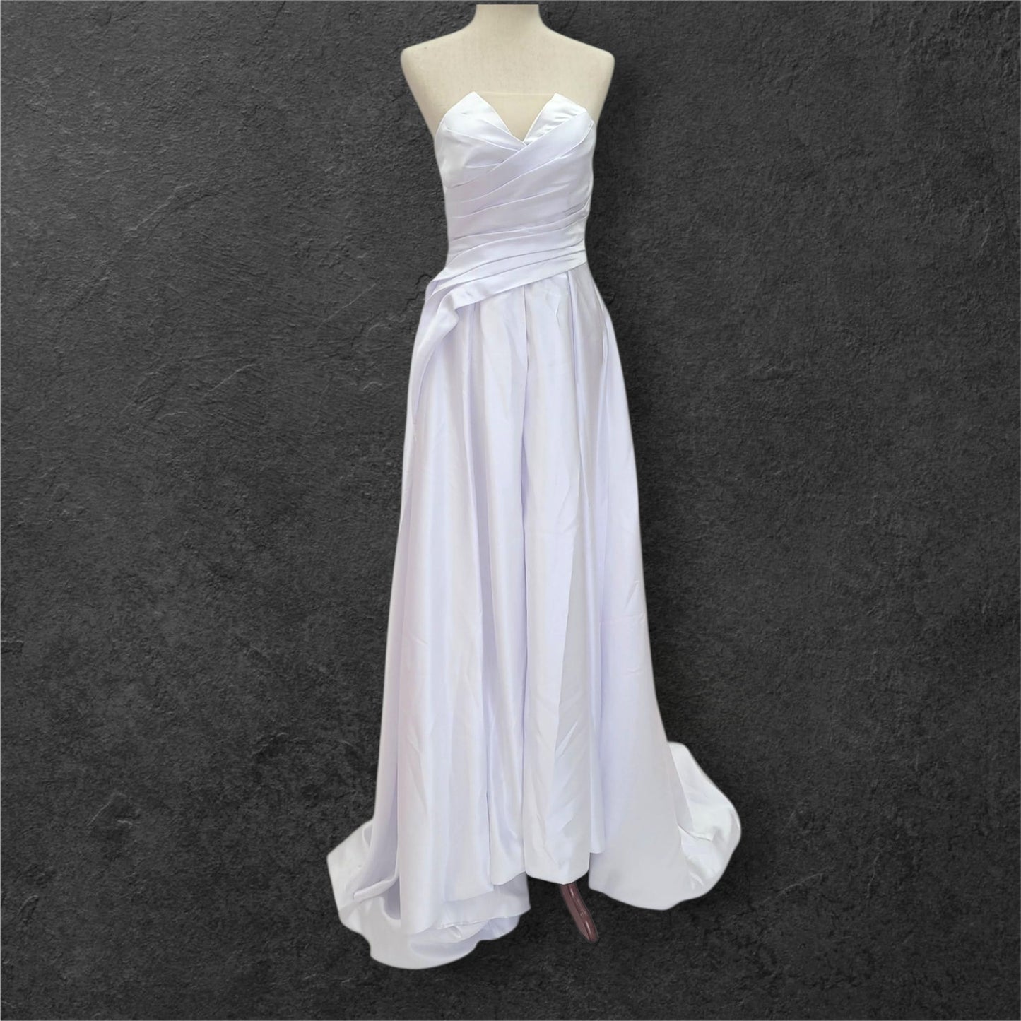 Strapless Satin Wedding Dress with Corset Back