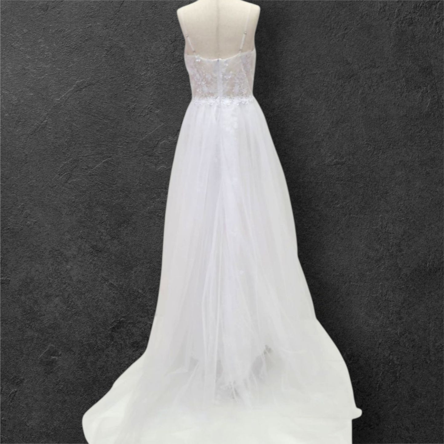Floral V-Neck Wedding Dress