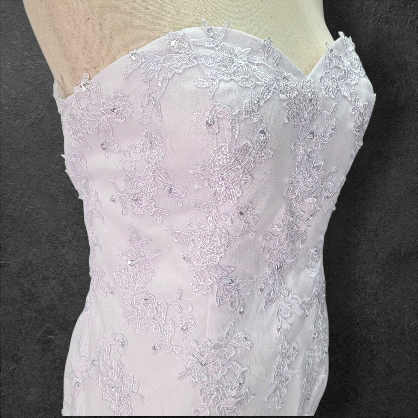 Strapless Trumpet Style Wedding Dress with Full Corset and Sweetheart Neckline