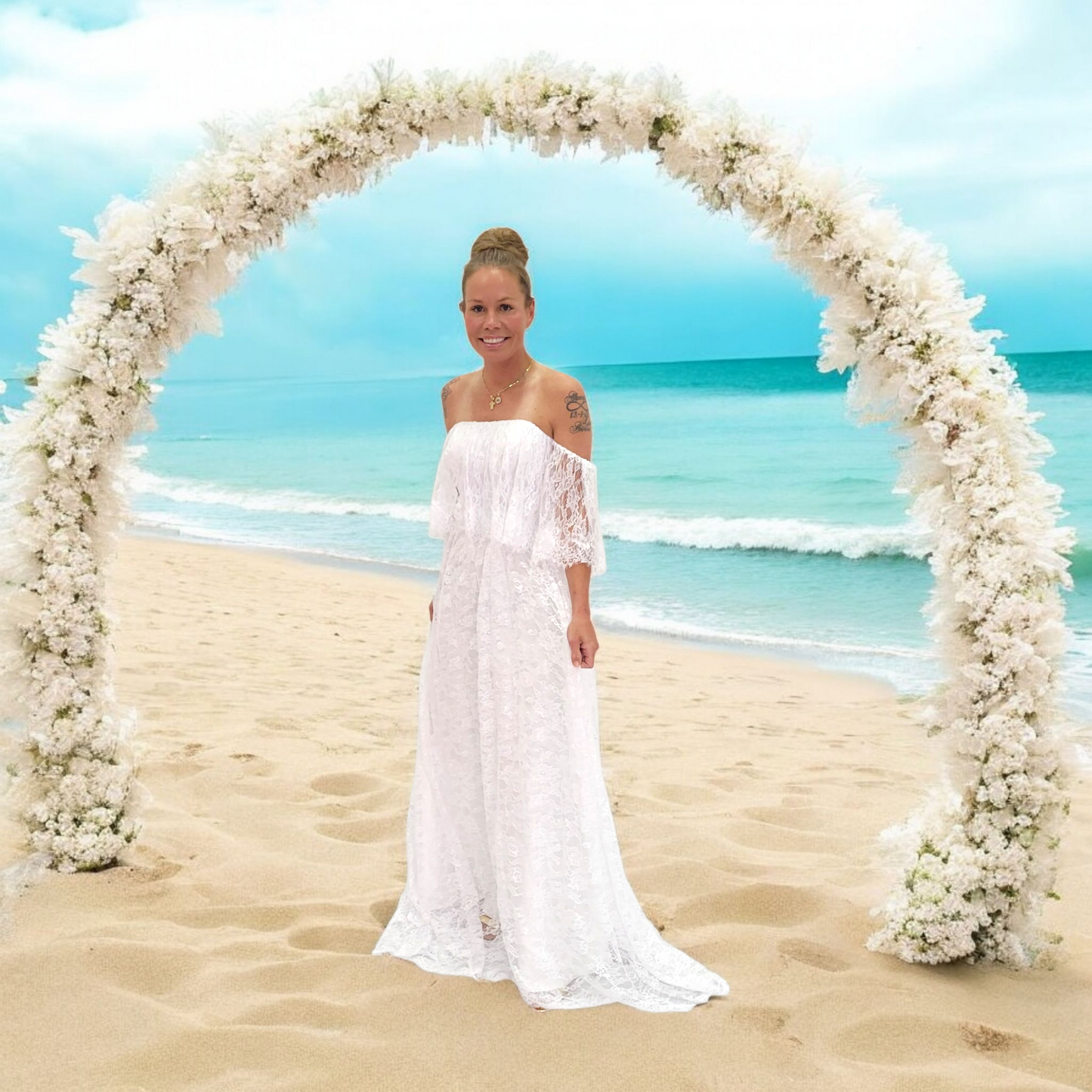Boho Southern Belle Lace Wedding Dress