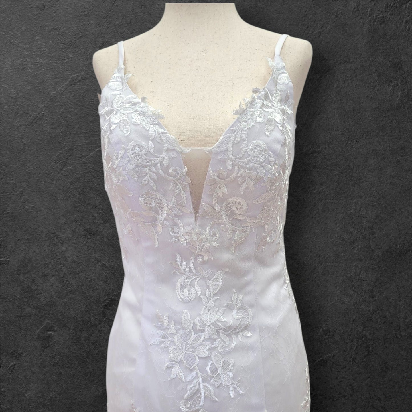Low Back Mermaid Wedding Dress with Train