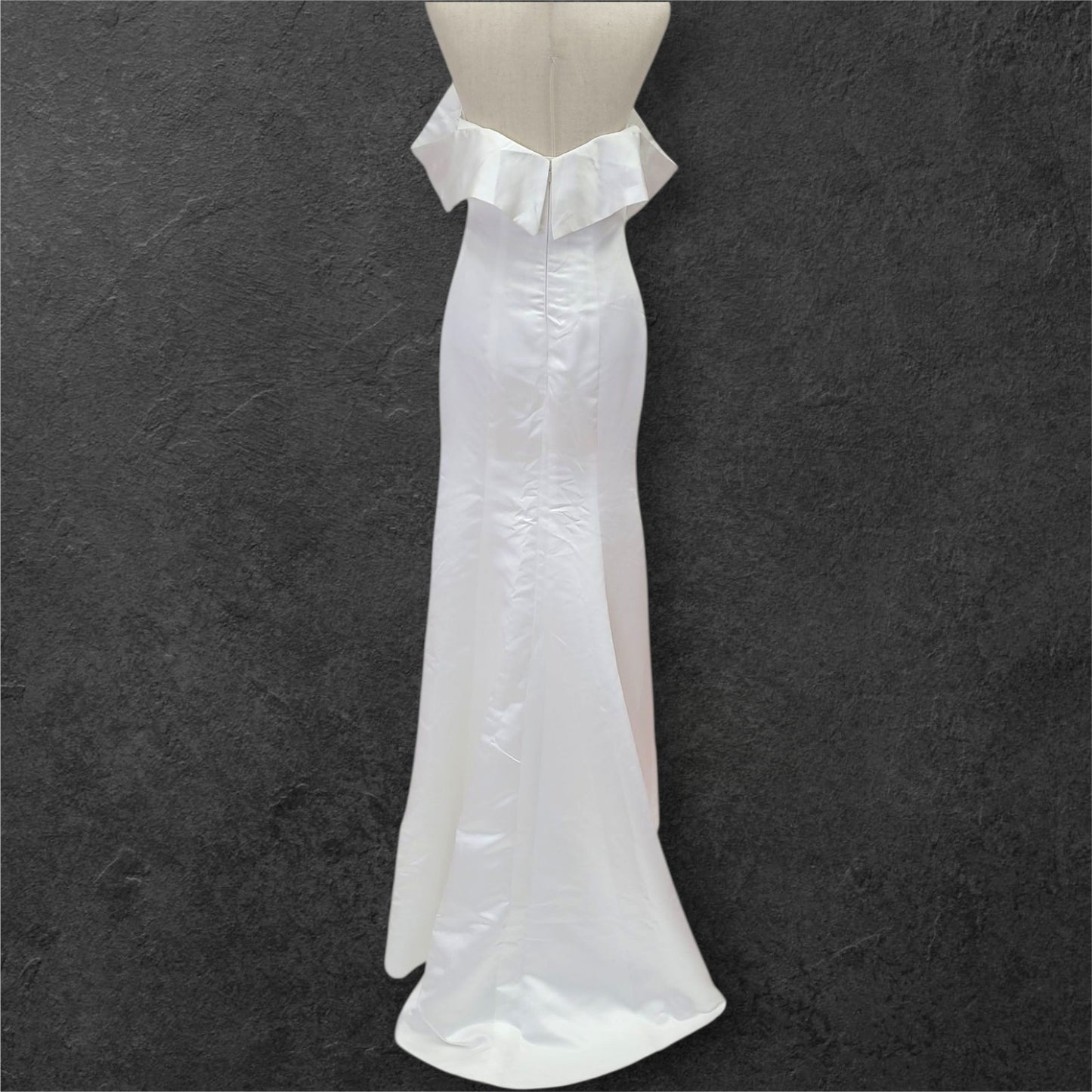 Fitted Off-Shoulder Satin Wedding Dress