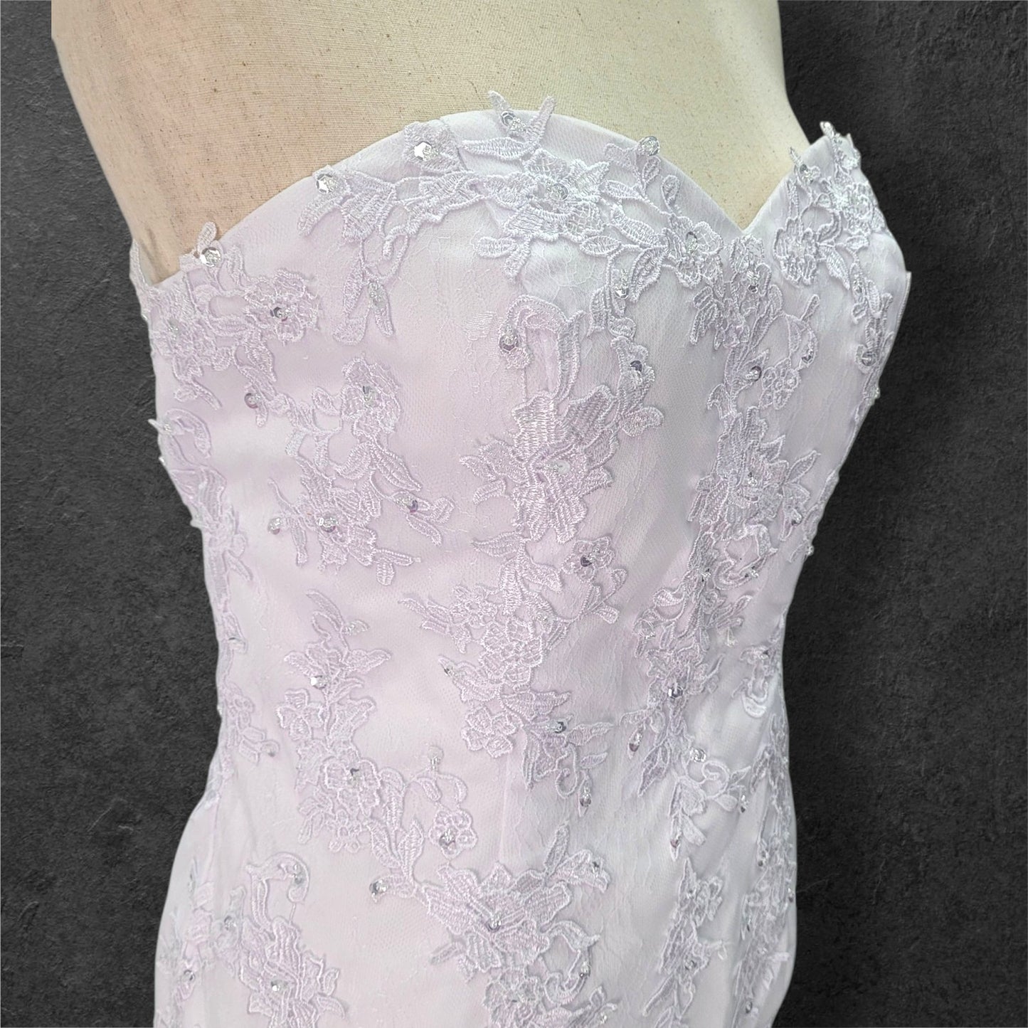 Strapless Trumpet Style Wedding Dress with Full Corset and Sweetheart Neckline