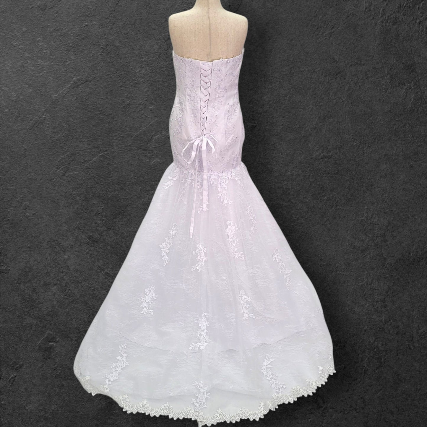 Strapless Trumpet Style Wedding Dress with Full Corset and Sweetheart Neckline