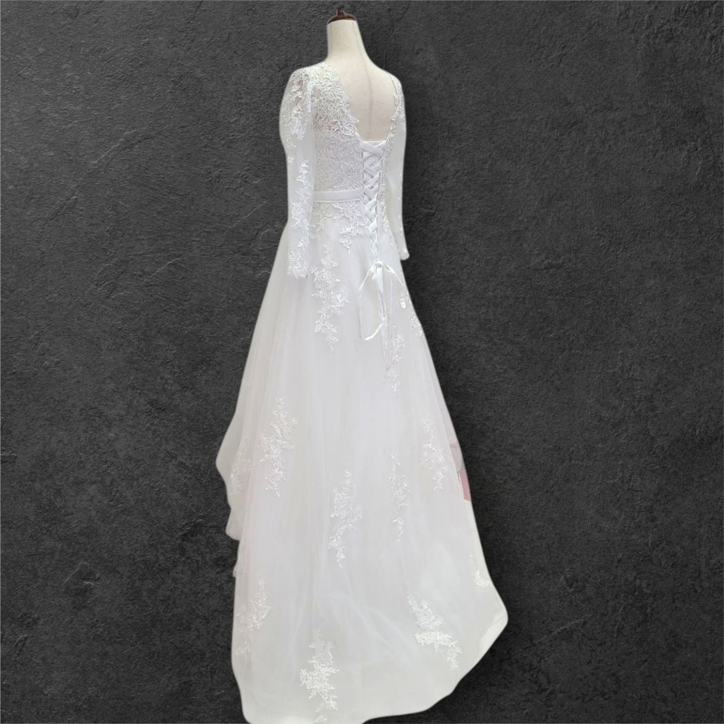 Ballgown with Silver Jeweled Belt and Floral Appliques
