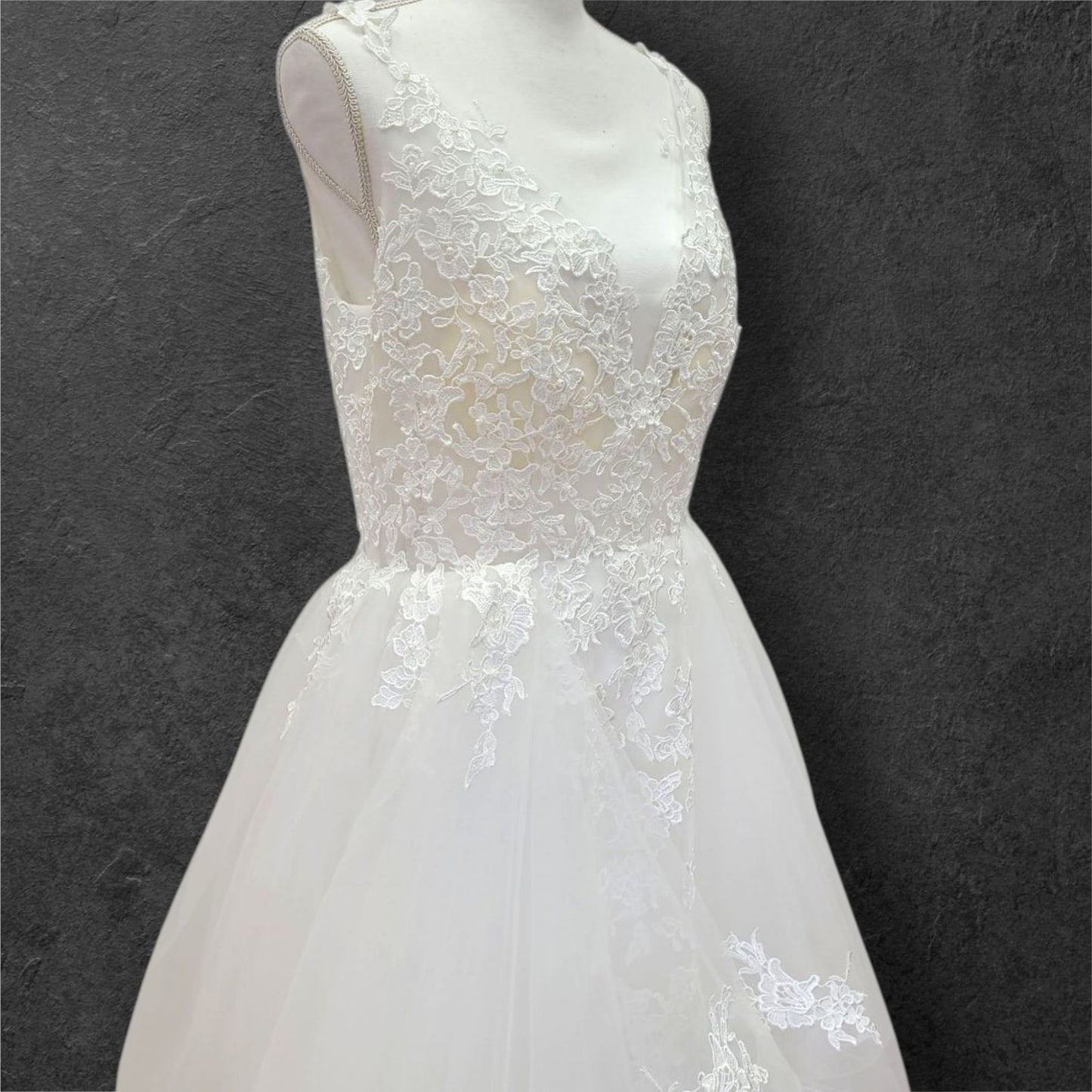 Tiered Skirt Ballgown Wedding Dress