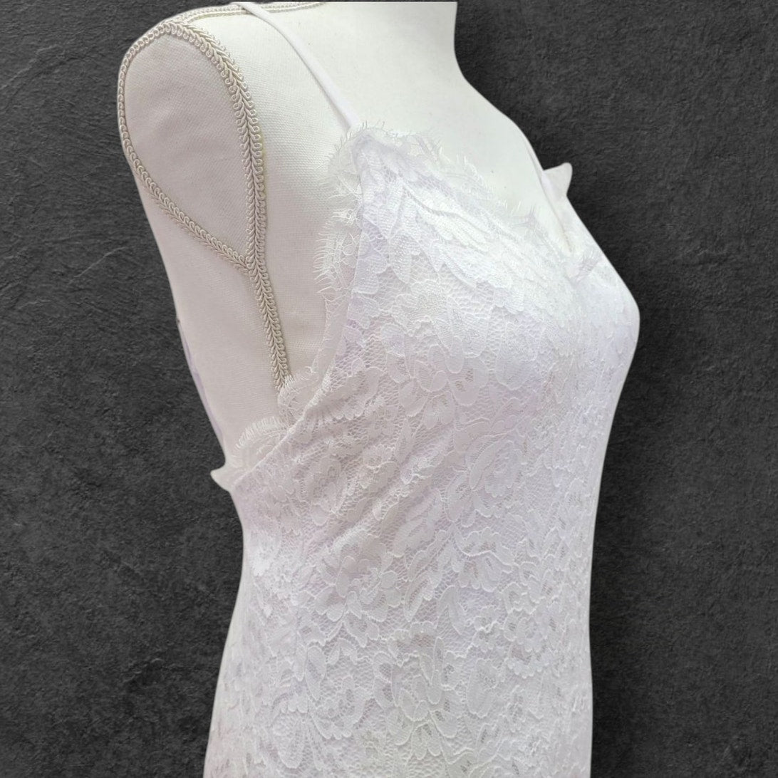 Lace Low Back Wedding Dress