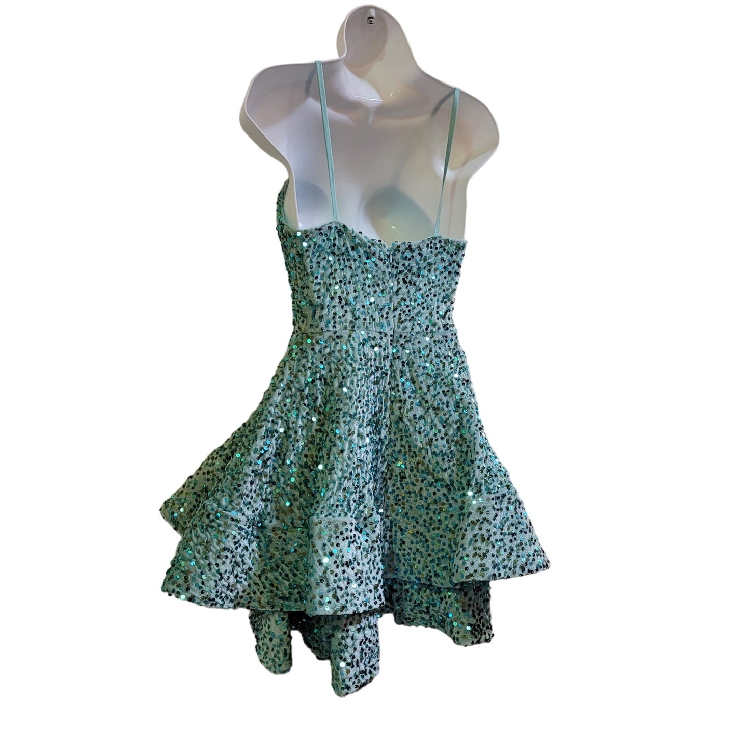 Women's Seafoam Green Short Dress Sweetheart Neckline