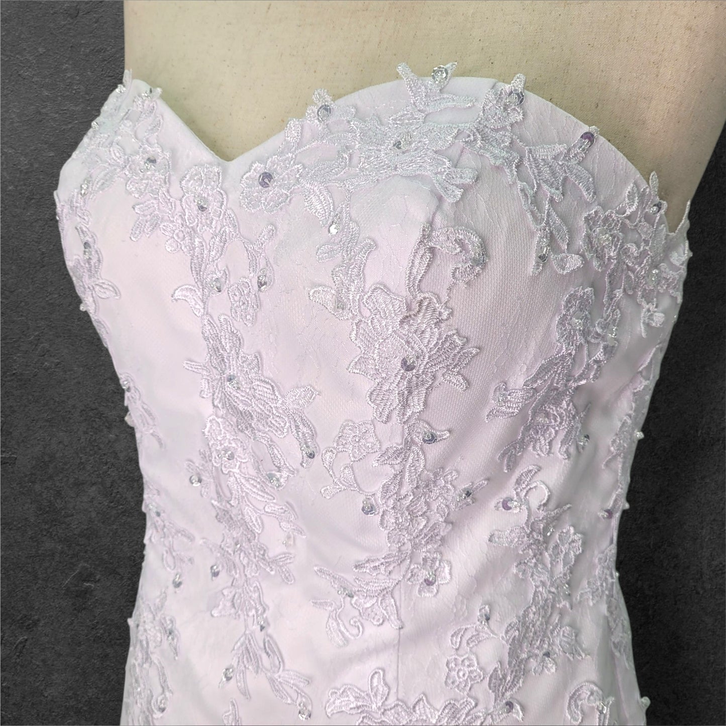 Strapless Trumpet Style Wedding Dress with Full Corset and Sweetheart Neckline