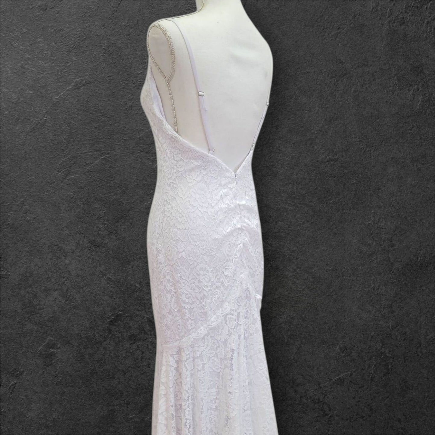 Lace Low Back Wedding Dress