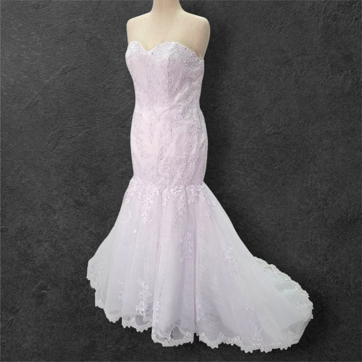 Strapless Trumpet Style Wedding Dress with Full Corset and Sweetheart Neckline