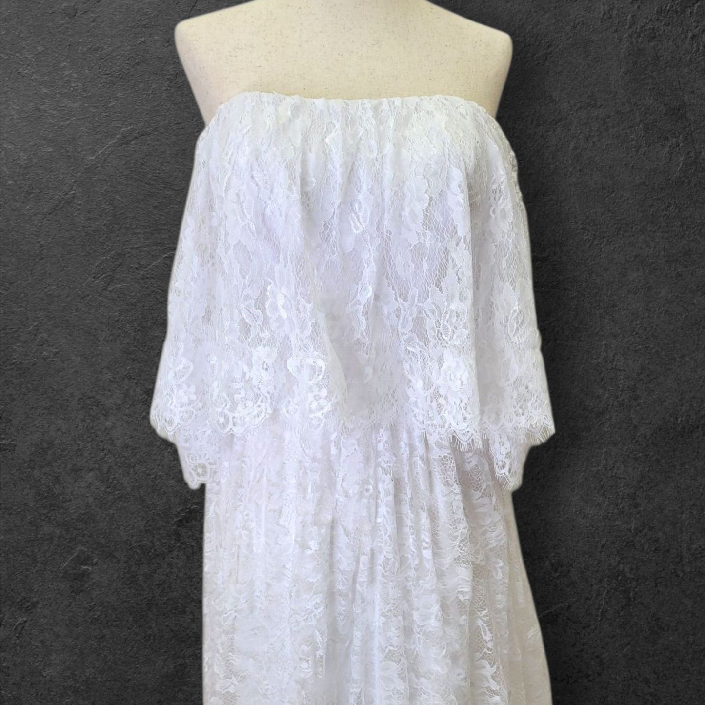 Boho Southern Belle Lace Wedding Dress