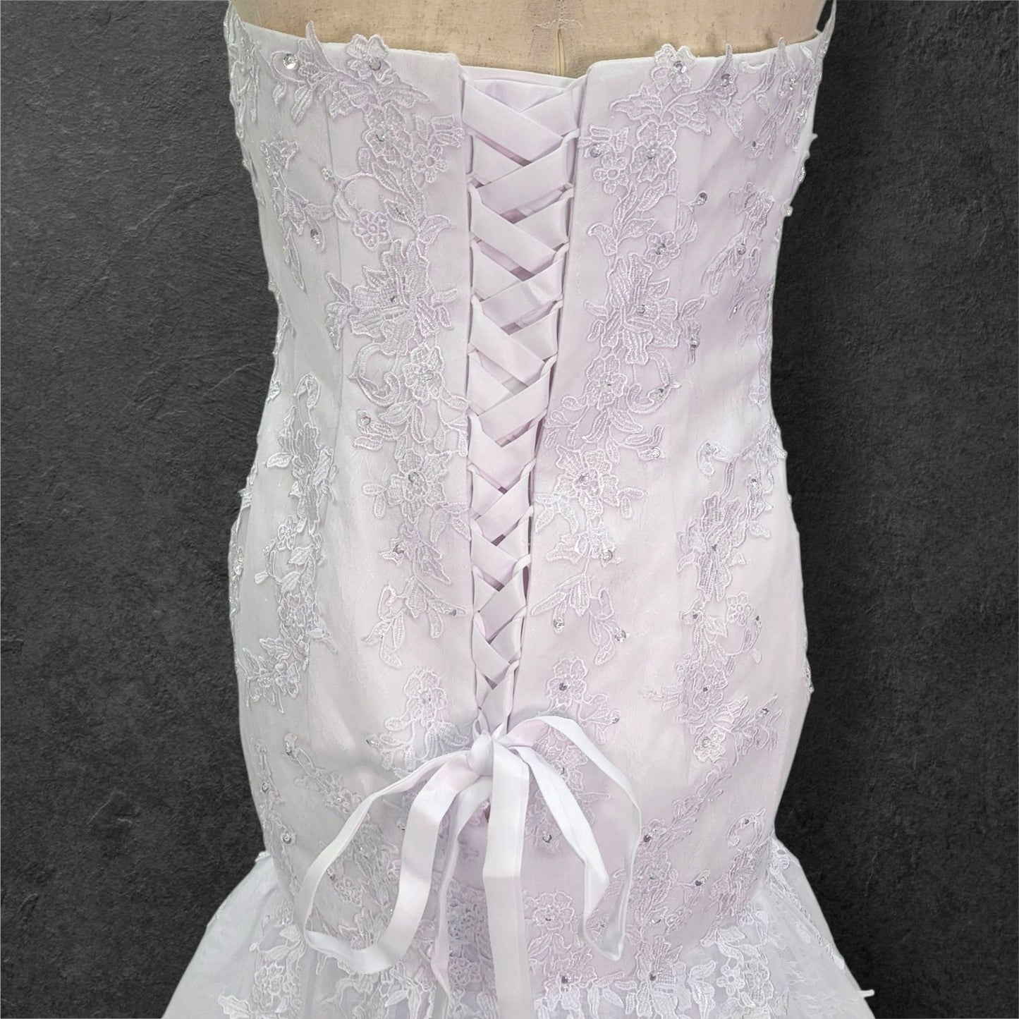 Strapless Trumpet Style Wedding Dress with Full Corset and Sweetheart Neckline
