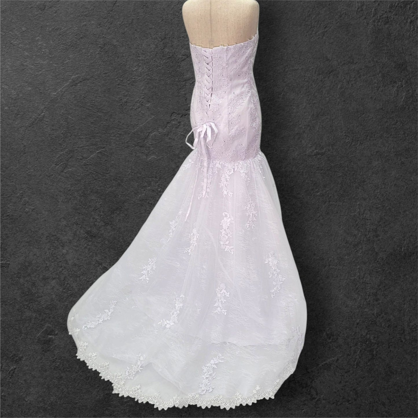 Strapless Trumpet Style Wedding Dress with Full Corset and Sweetheart Neckline