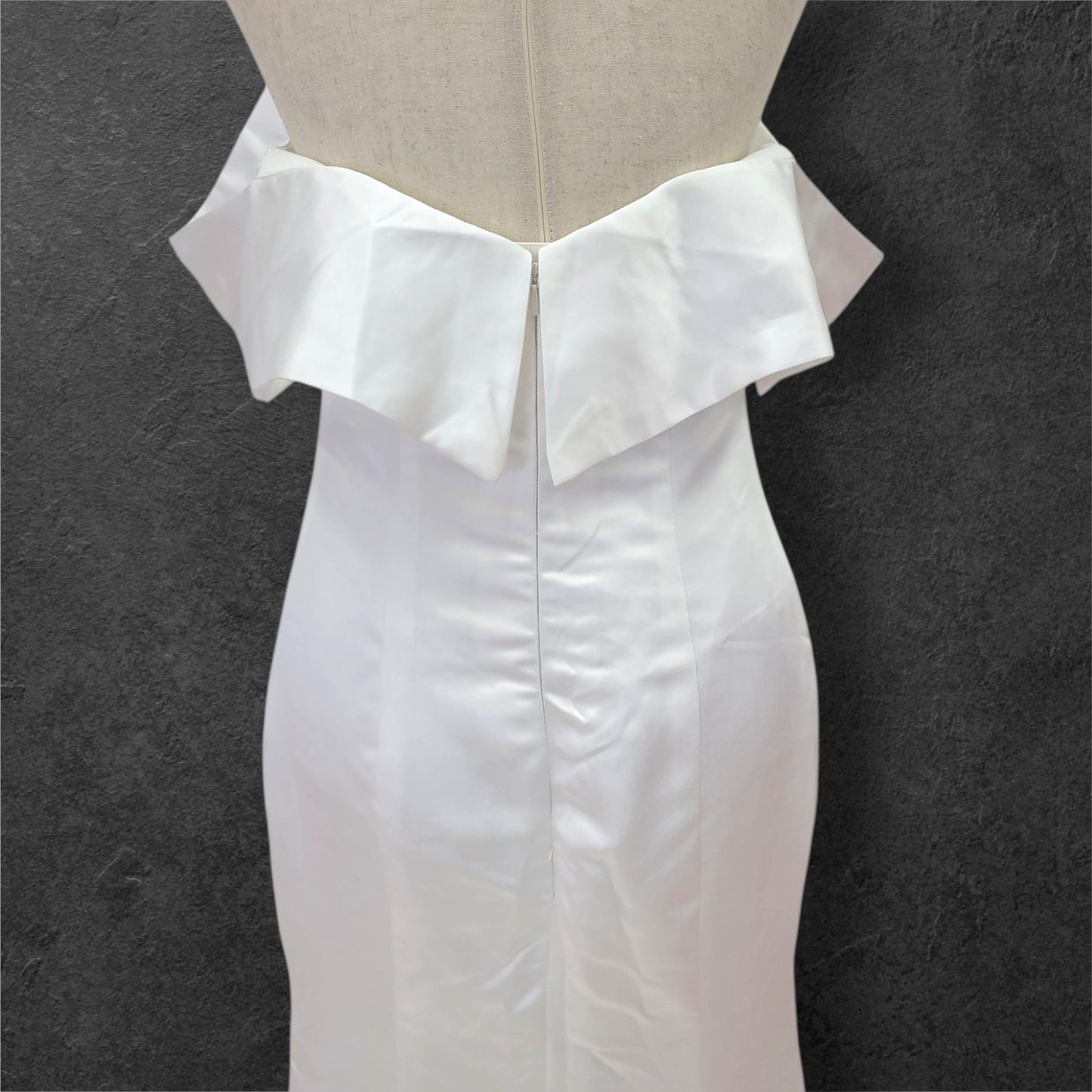 Fitted Off-Shoulder Satin Wedding Dress