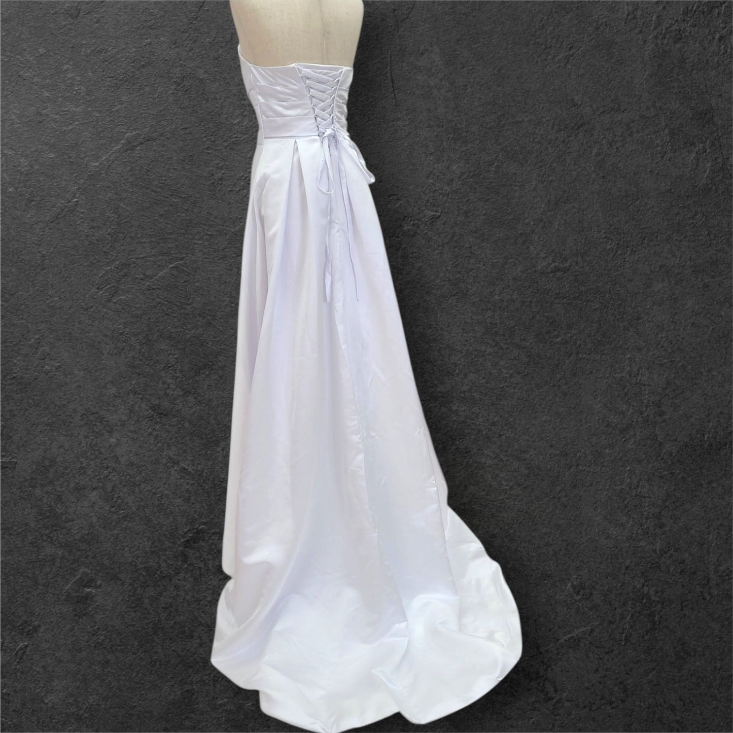 Strapless Satin Wedding Dress with Corset Back