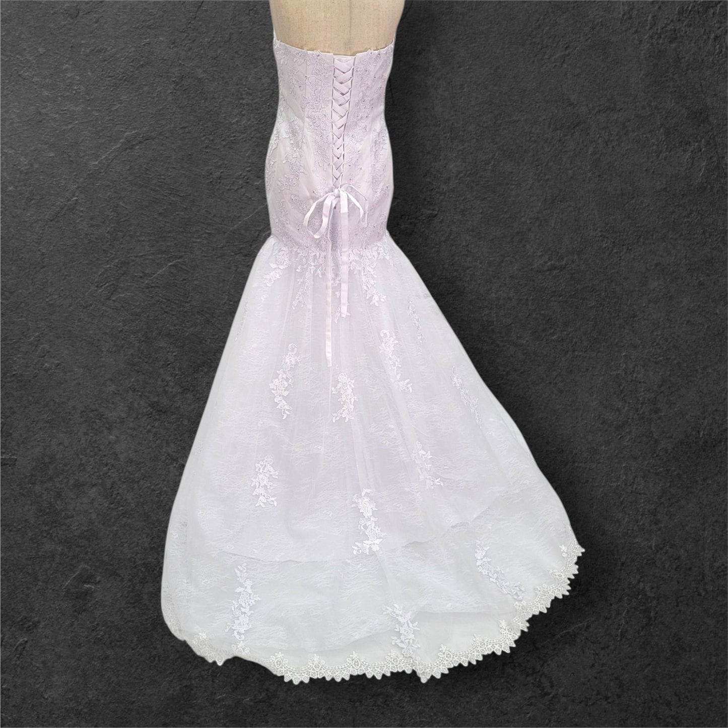 Strapless Trumpet Style Wedding Dress with Full Corset and Sweetheart Neckline