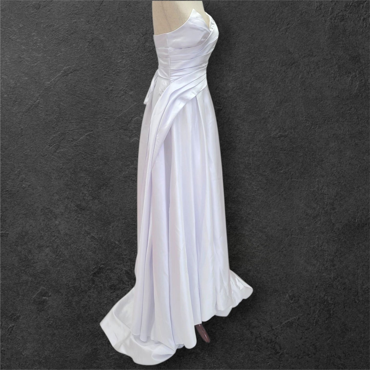 Strapless Satin Wedding Dress with Corset Back