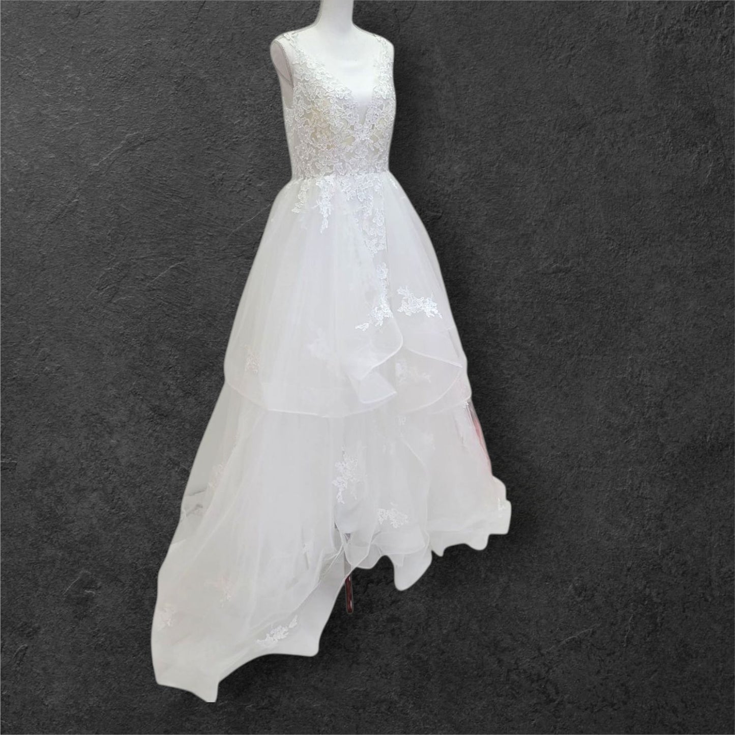 Tiered Skirt Ballgown Wedding Dress