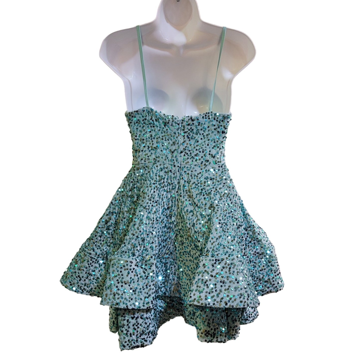 Women's Seafoam Green Short Dress Sweetheart Neckline