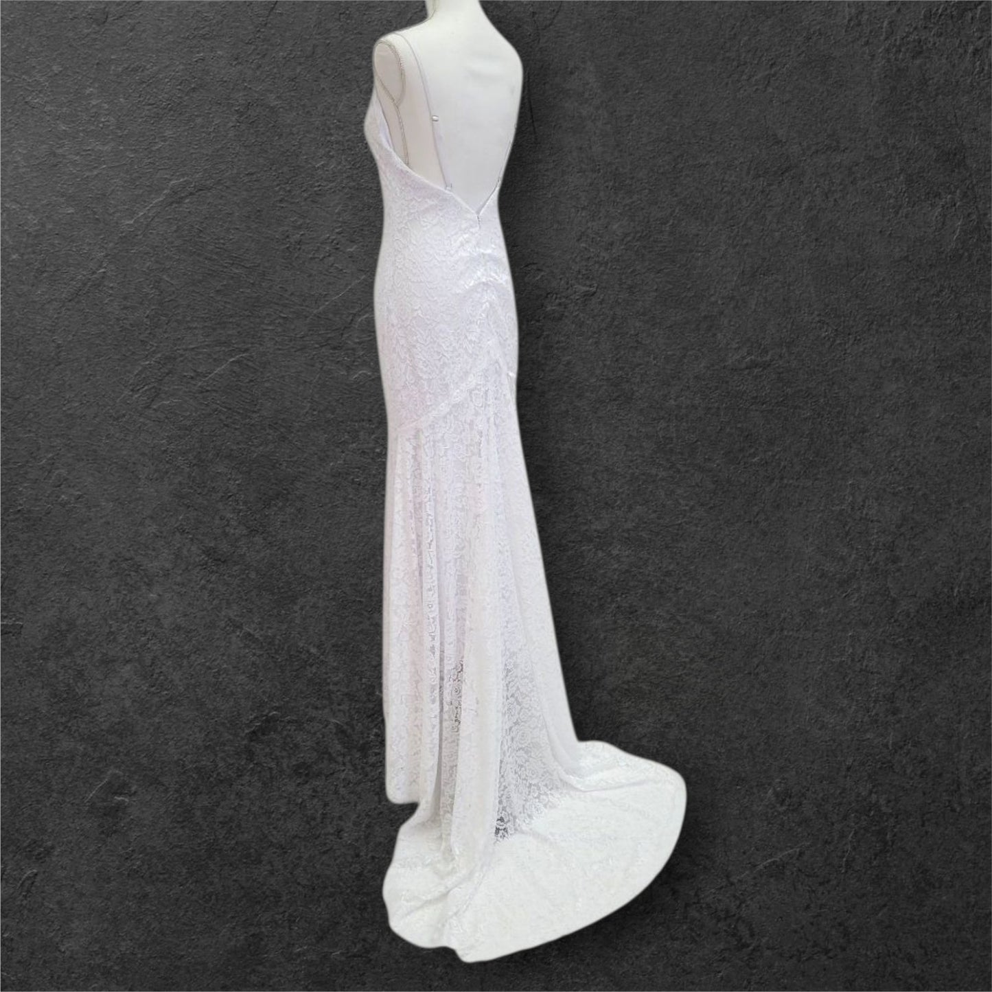 Lace Low Back Wedding Dress
