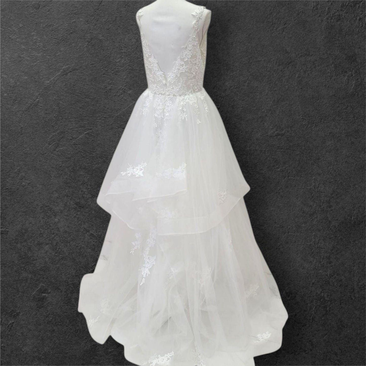Tiered Skirt Ballgown Wedding Dress
