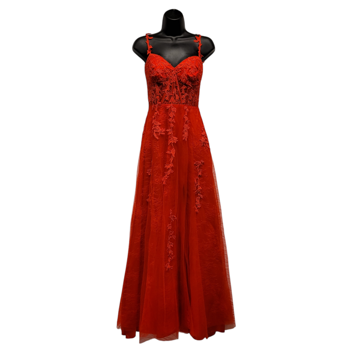 Bright Red Vine Corset Dress