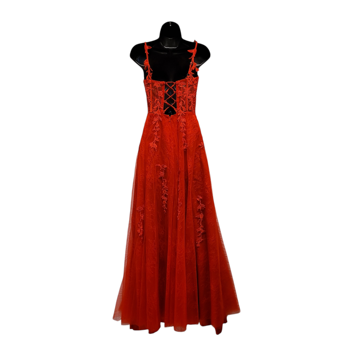 Bright Red Vine Corset Dress