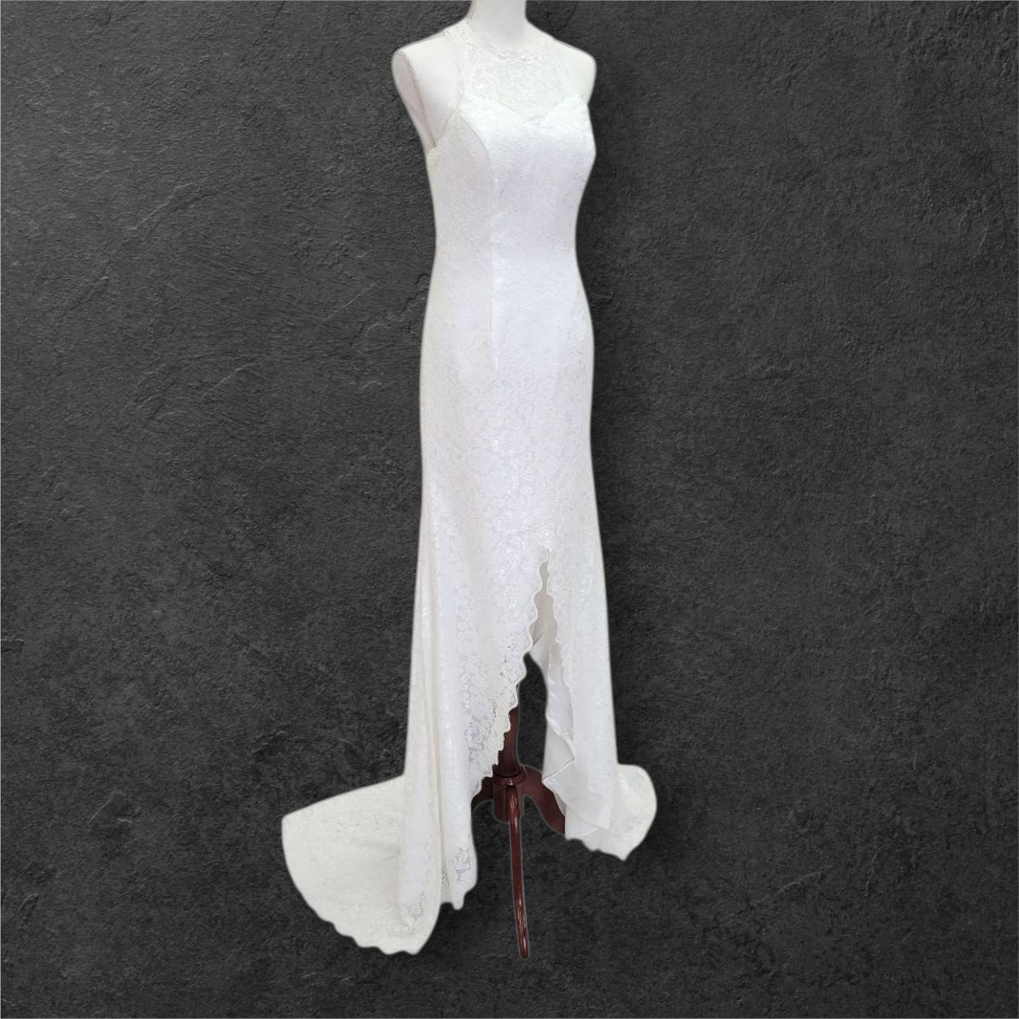 Lace Low Back Wedding Dress