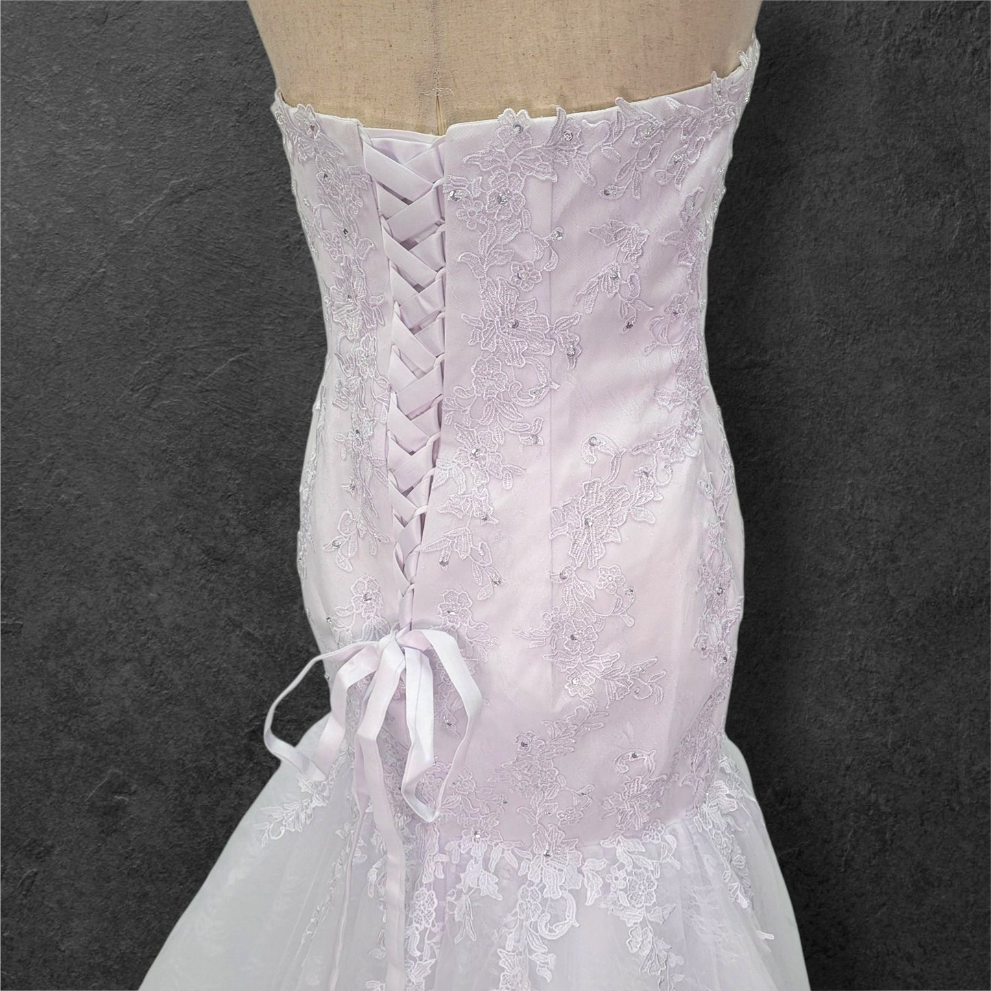 Strapless Trumpet Style Wedding Dress with Full Corset and Sweetheart Neckline