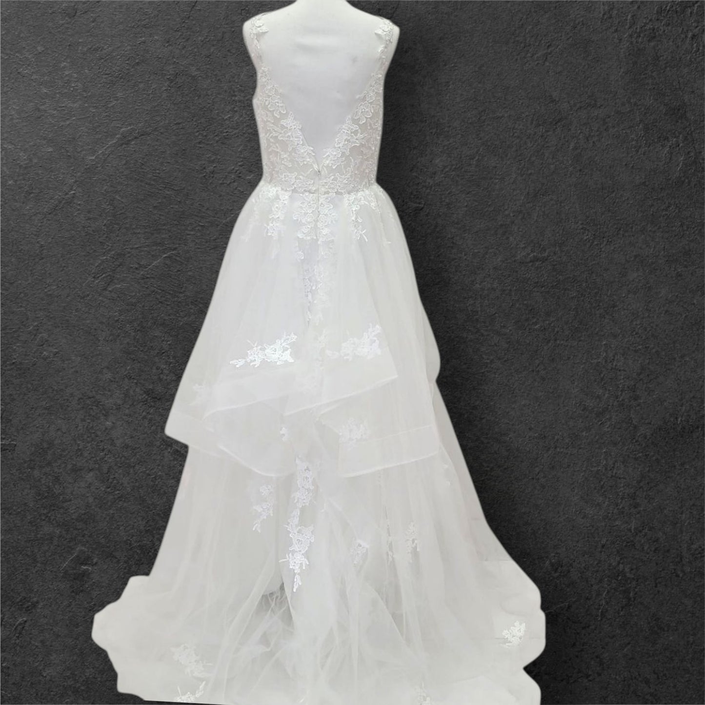 Tiered Skirt Ballgown Wedding Dress