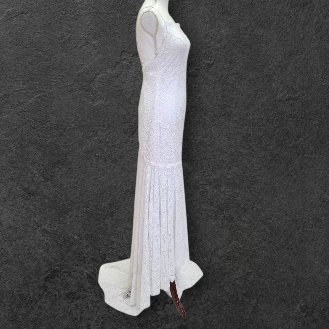 Lace Low Back Wedding Dress