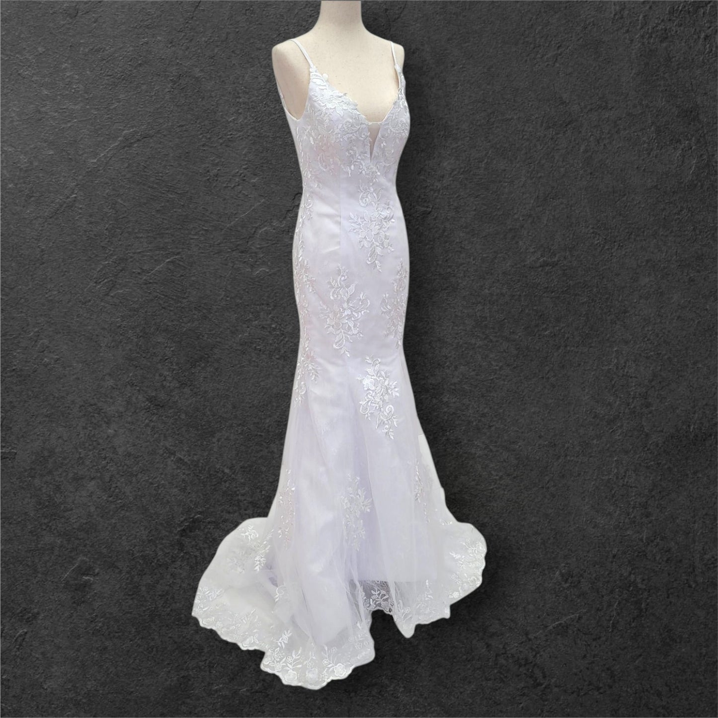 Low Back Mermaid Wedding Dress with Train