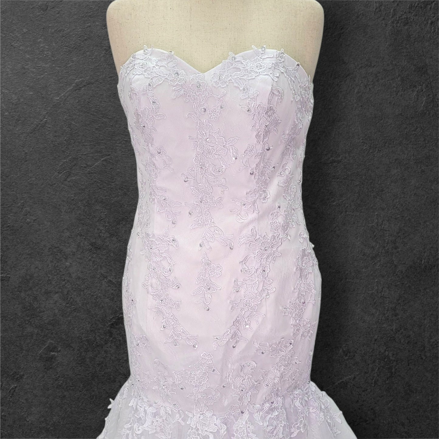 Strapless Trumpet Style Wedding Dress with Full Corset and Sweetheart Neckline