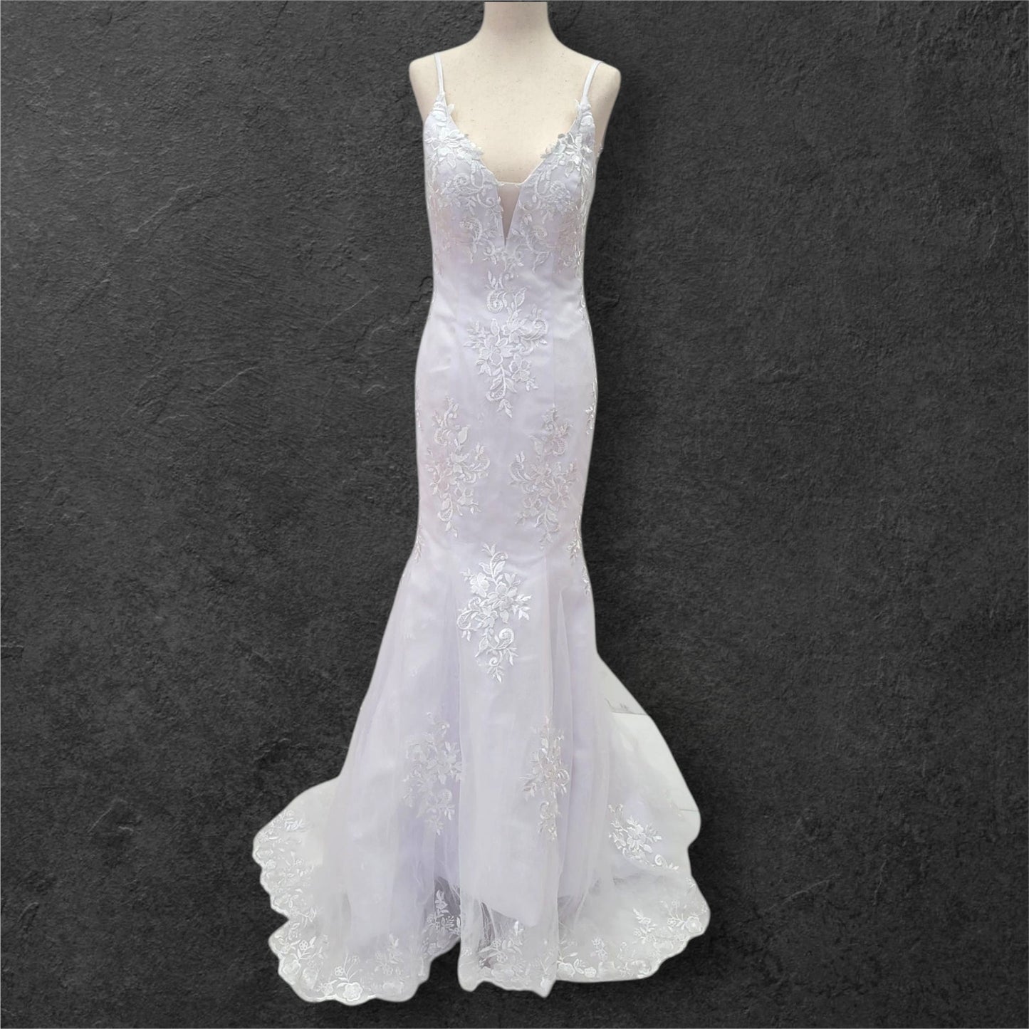 Low Back Mermaid Wedding Dress with Train