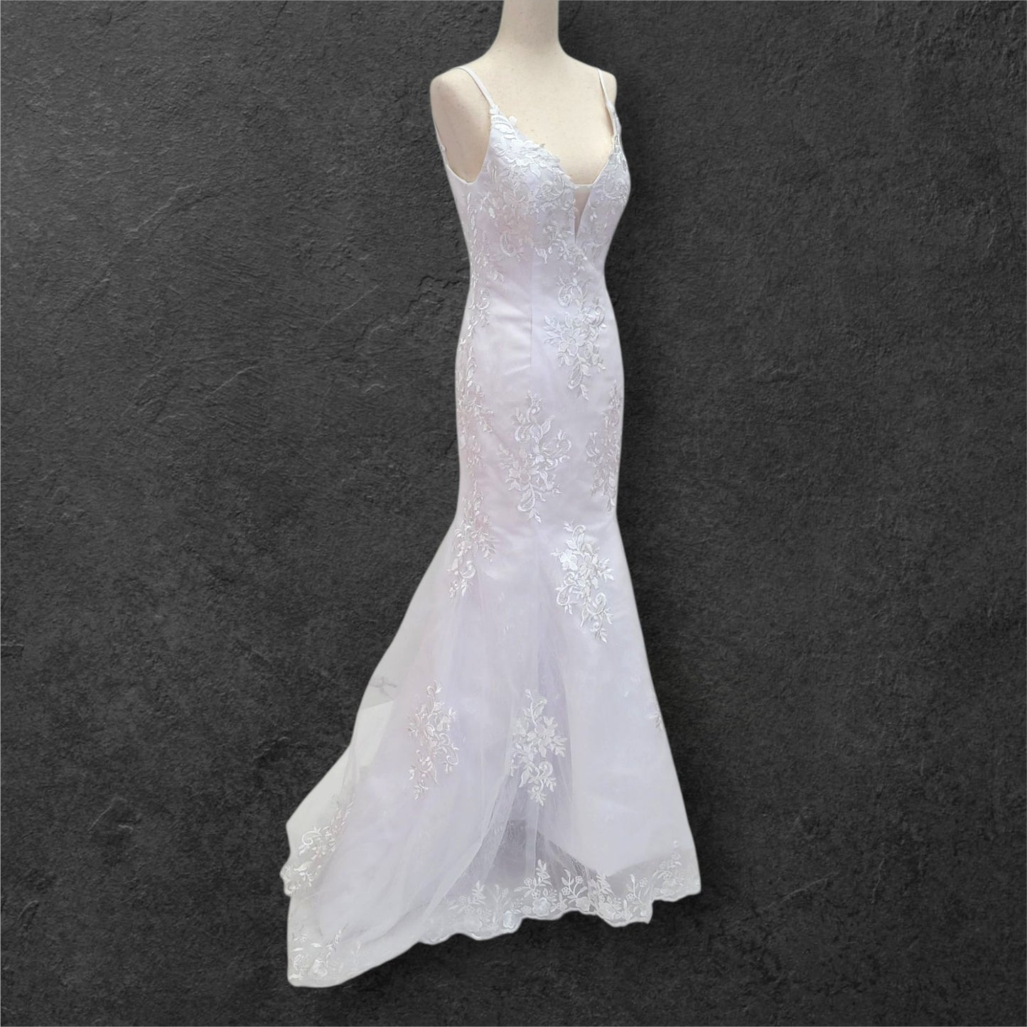 Low Back Mermaid Wedding Dress with Train