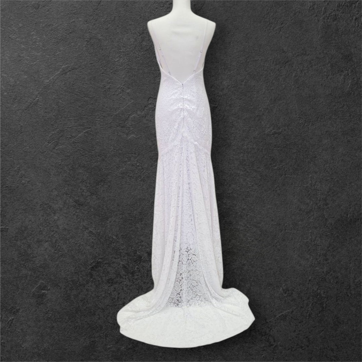 Lace Low Back Wedding Dress