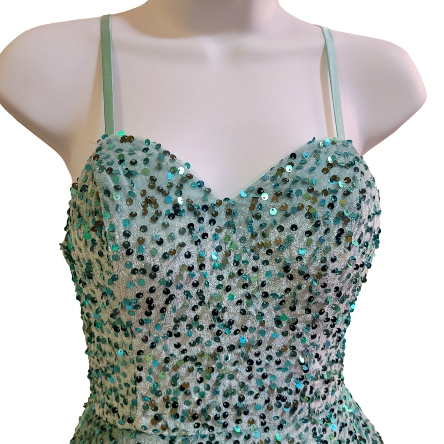 Women's Seafoam Green Short Dress Sweetheart Neckline