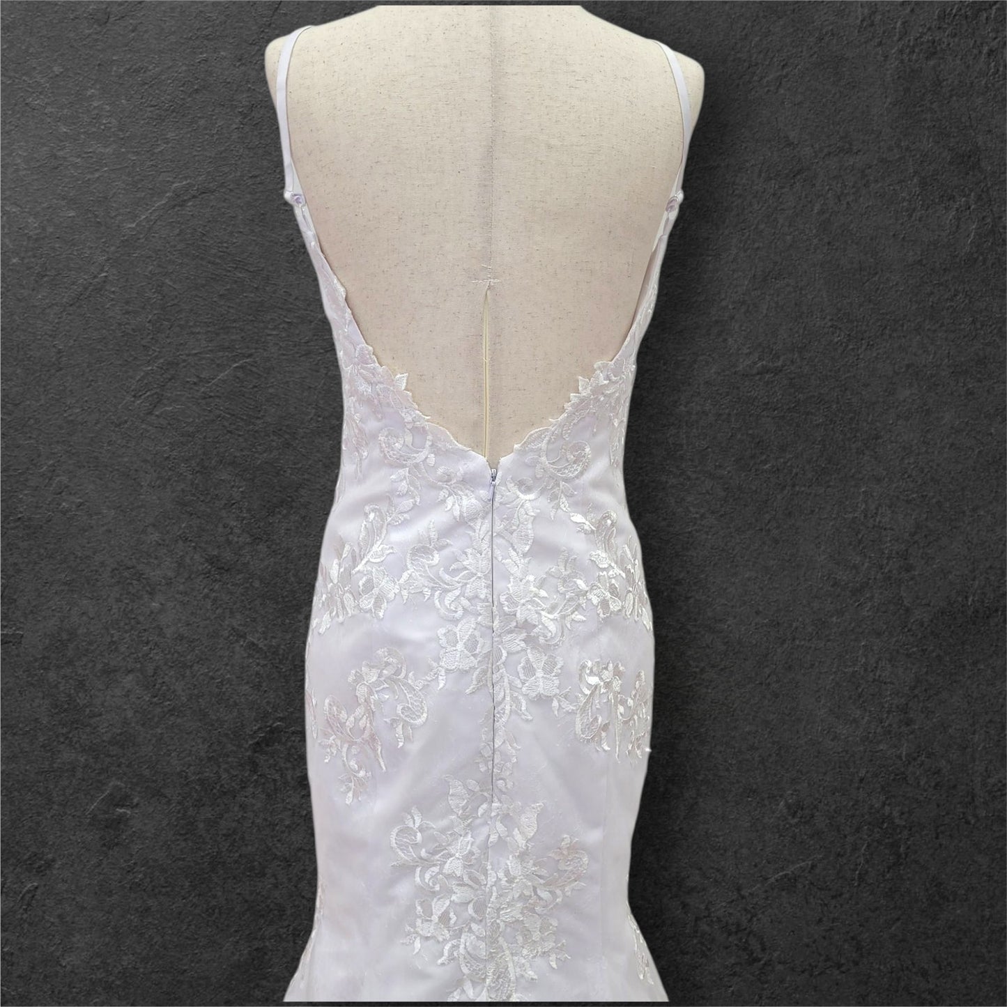Low Back Mermaid Wedding Dress with Train