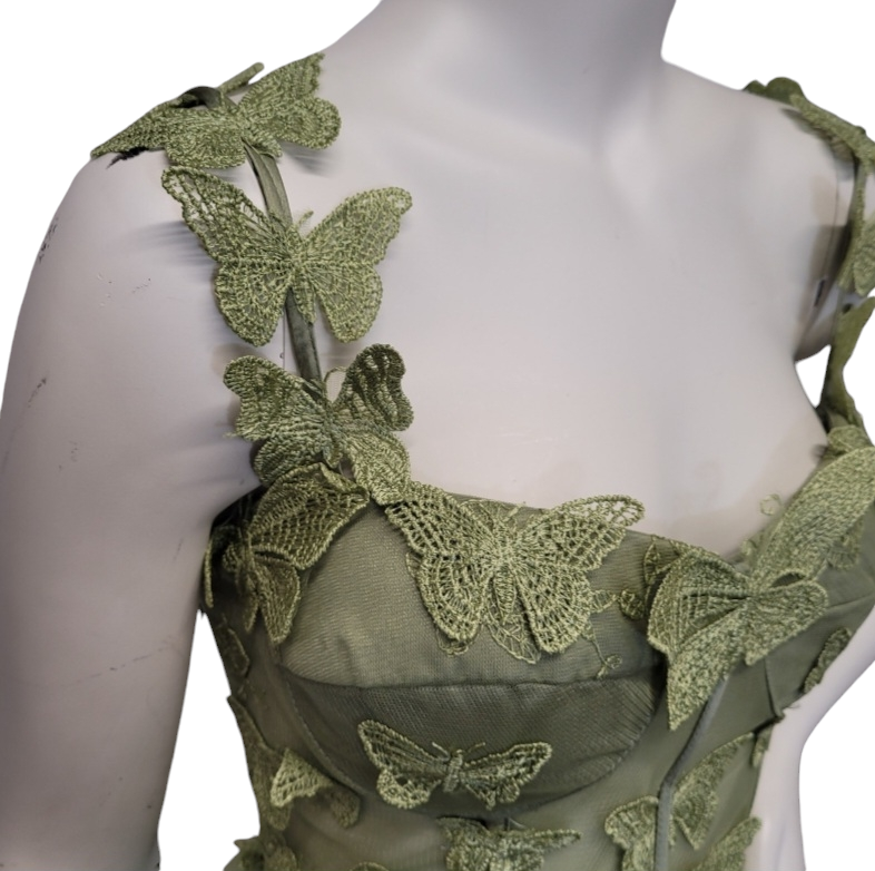 Sage Green Butterfly Dress