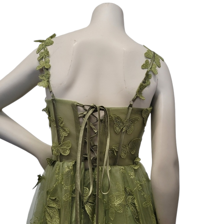 Sage Green Butterfly Dress