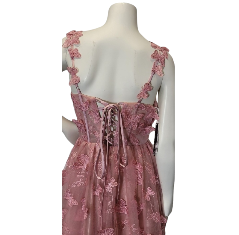 Dusty Pink Butterfly Dress