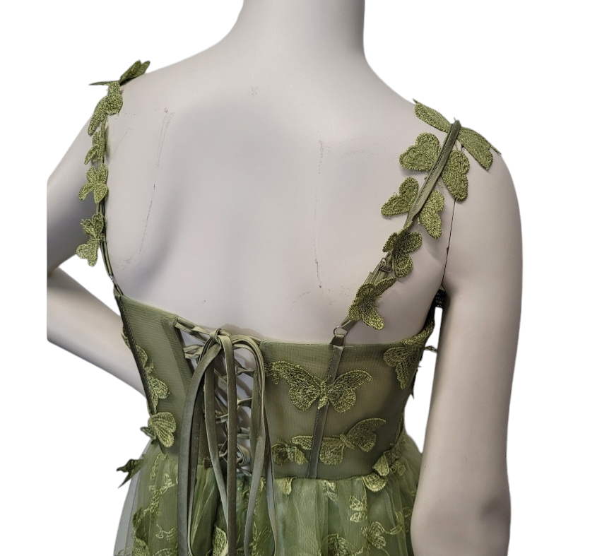 Sage Green Butterfly Dress