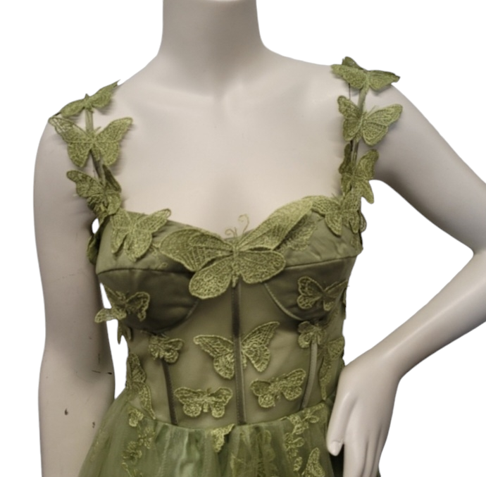 Sage Green Butterfly Dress