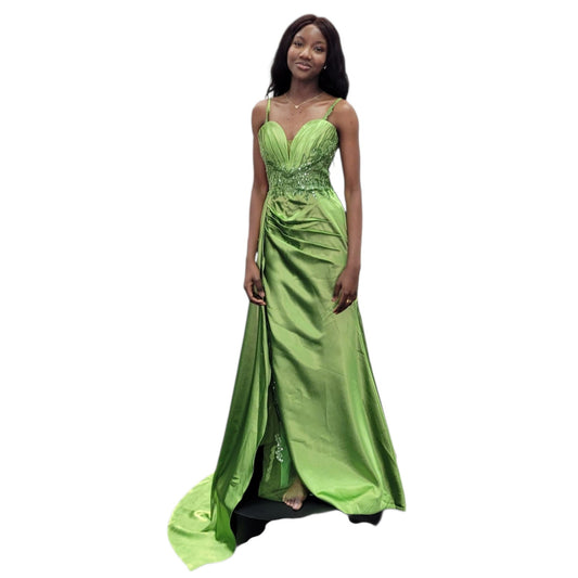 Beautiful Silky Evening Gown with Sweetheart Neckline and Corset Back