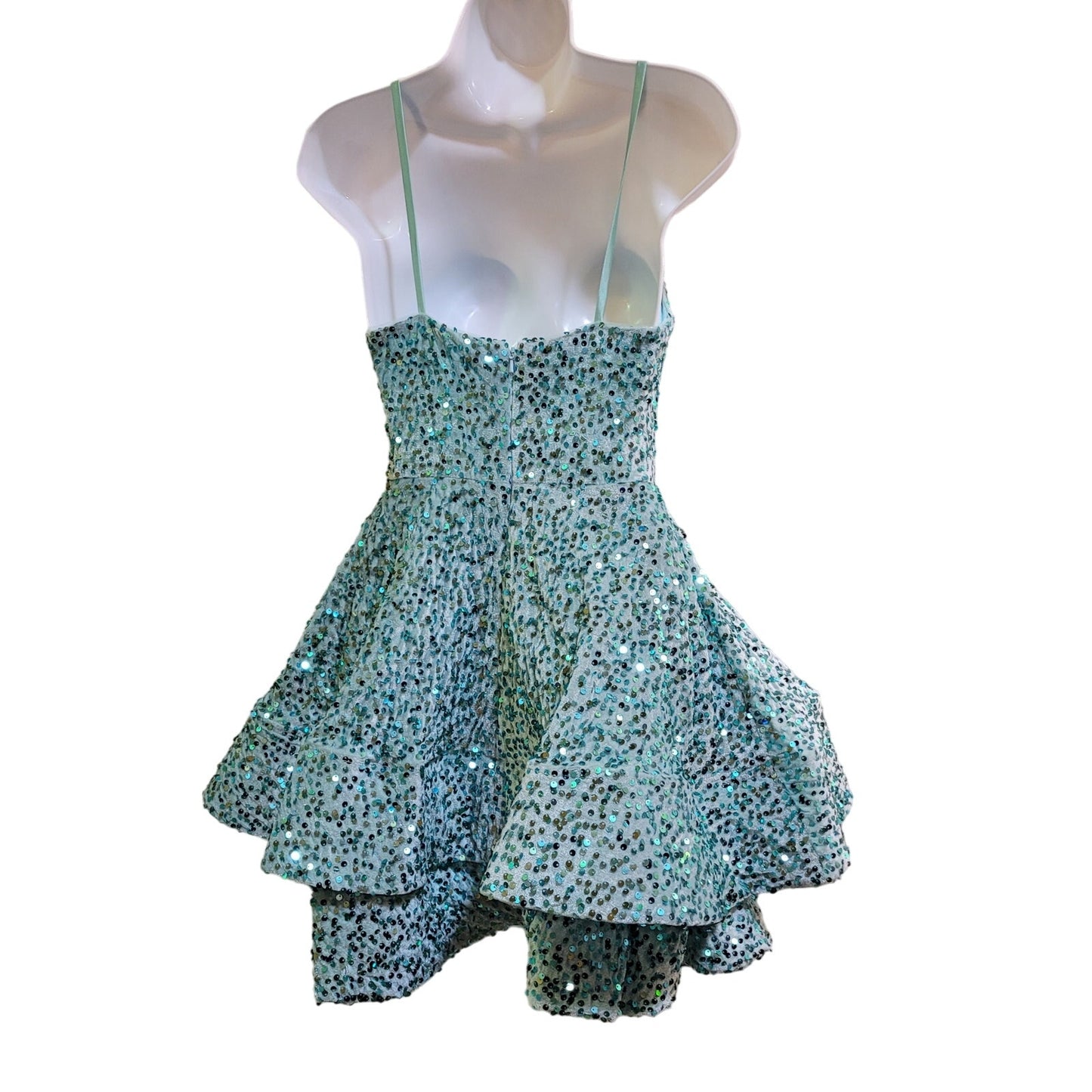 Women's Seafoam Green Short Dress Sweetheart Neckline
