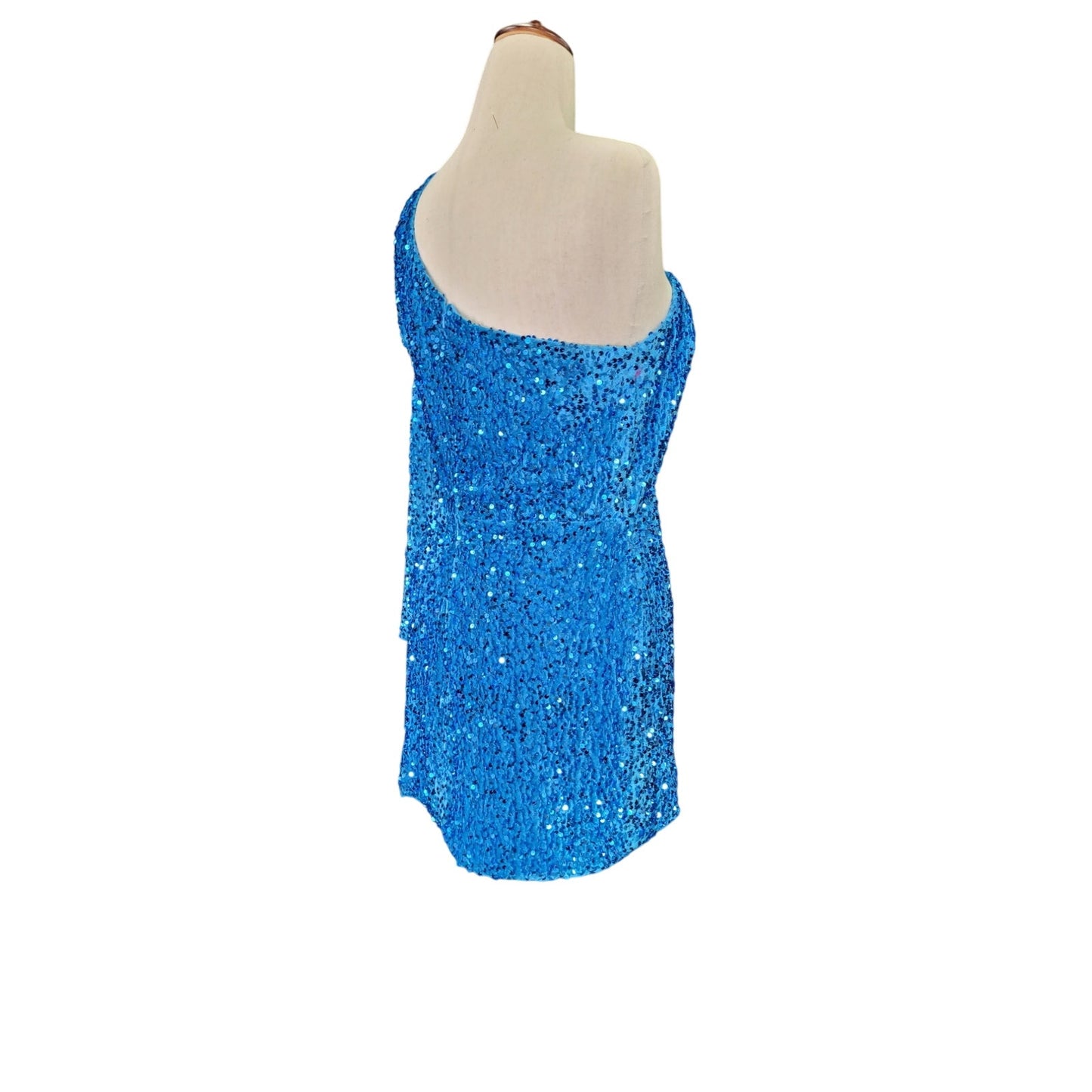 Women's Short Cocktail Dress Size Cutout One Long Sleeve