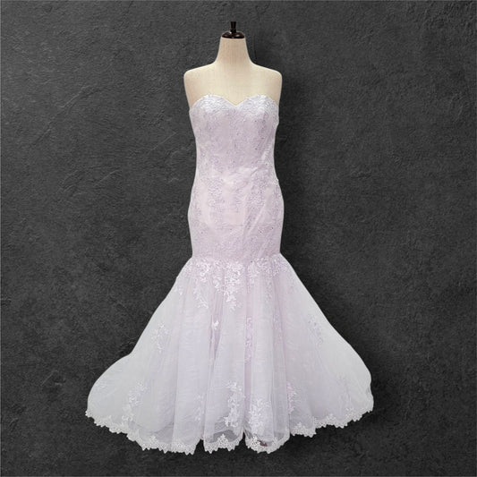 Strapless Trumpet Style Wedding Dress with Full Corset and Sweetheart Neckline